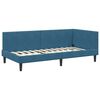 vidaXL Eckbettgestell mit Matratze Sonstiges 2 pcs Blau Samt