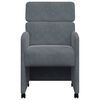 vidaXL Esszimmerst&uuml;hle mit Rollen 2 pcs Dunkelgrau 58 x 65 x 98 cm
