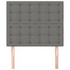 vidaXL Kopfteil Dunkelgrau 100 x 5 x 118/128 cm Stoff