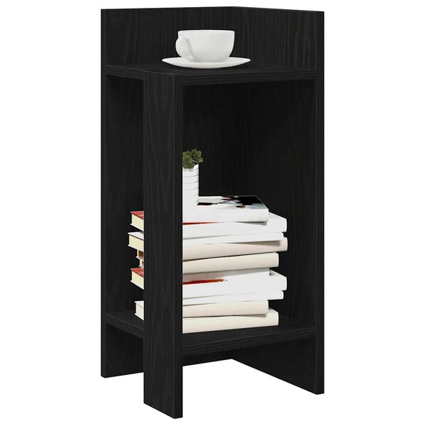 vidaXL Beistelltische 2 Stk. mit Ablage Schwarz 25,5x27x60 cm