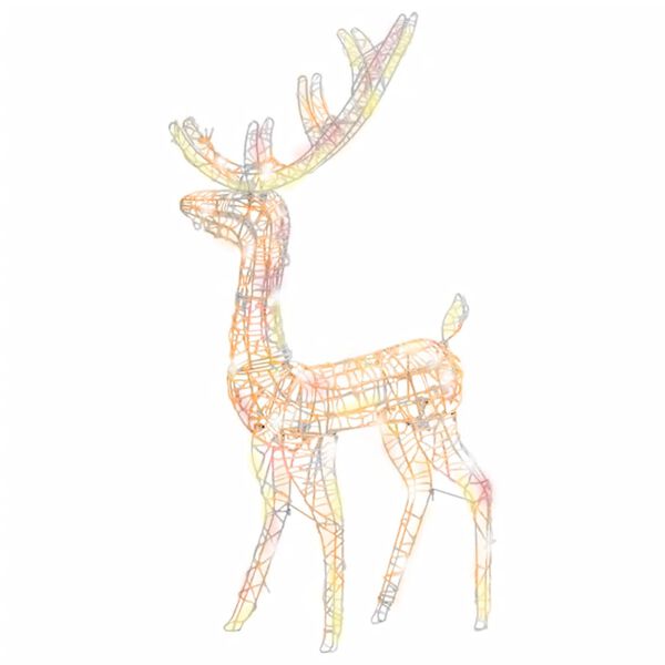 vidaXL Rentier Weihnachtsdekoration Acryl 2 Stk. 120 cm Mehrfarbig