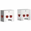 vidaXL H&uuml;hnerf&uuml;tterer 2 pcs Silber 40,5 x 25 x 38 cm Verzinkter Stahl