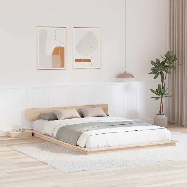 vidaXL Bettgestell Braun 150 x 200 cm Holz