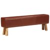 vidaXL Bank Turnbock-Design 160cm Braun Echtleder Massivholz Akazie