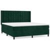 vidaXL Boxspringbett mit Matratze Dunkelgr&uuml;n 180x200 cm Samt