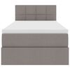 vidaXL Bett mit Stauraum und LED mit Matratze Taupe 100 x 200 cm Stoff