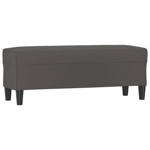 vidaXL Sitzbank Grau 100x35x41 cm Kunstleder