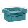 vidaXL Hundesofa mit Speicher T&uuml;rkis 75 x 50 x 38cm Pl&uuml;sch