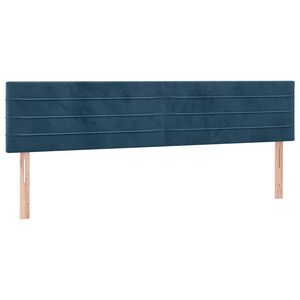 vidaXL Kopfteile Dunkelblau 160x5x78/88 cm Samt