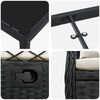 vidaXL Garten Essgruppe 9 pcs Schwarz Poly-Rattan