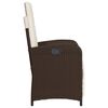 vidaXL 3-tlg. Bistro-Set mit Kissen Braun Poly Rattan