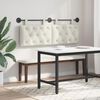 vidaXL H&auml;ngevorderseite Wandmontiert Creme 130 x 55 x 7 cm Samt
