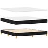 vidaXL Boxspringbett mit Matratze Schwarz 180 x 200 cm Stoff