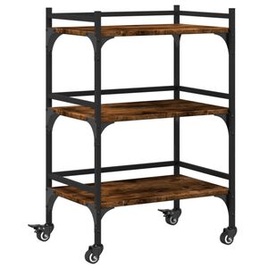 vidaXL K&uuml;chenwagen R&auml;uchereiche 50x35x75,5 cm Holzwerkstoff