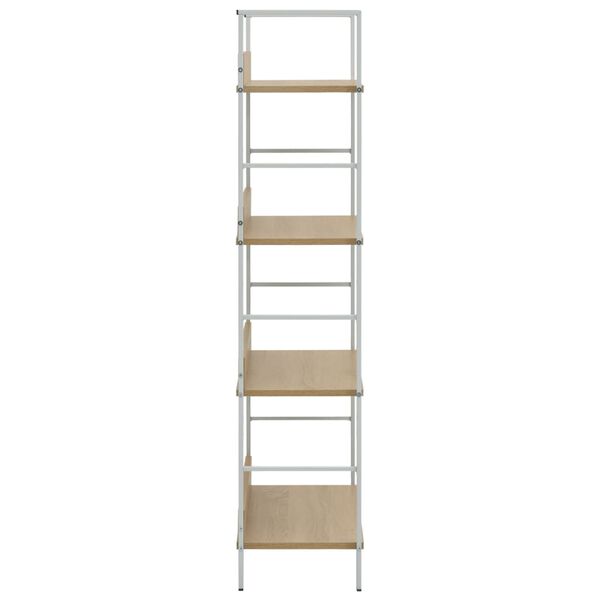 vidaXL B&uuml;cherregal 4 Regalb&ouml;den Eiche 60&times;27,6&times;124,5 cm Holzwerkstoff