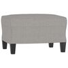 vidaXL Sessel mit Hocker Hellgrau 60 cm Stoff