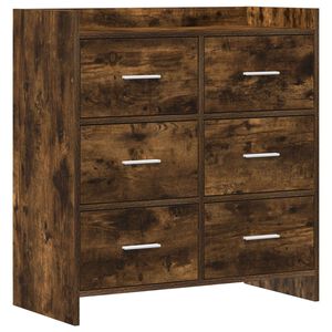 vidaXL Sideboard Ger&auml;ucherte Eiche 75 x 33 x 80 cm Holzwerkstoff
