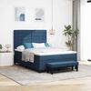 vidaXL Boxspringbett mit Matratze mit Kopfteil Blau 140 x 190 cm Stoff