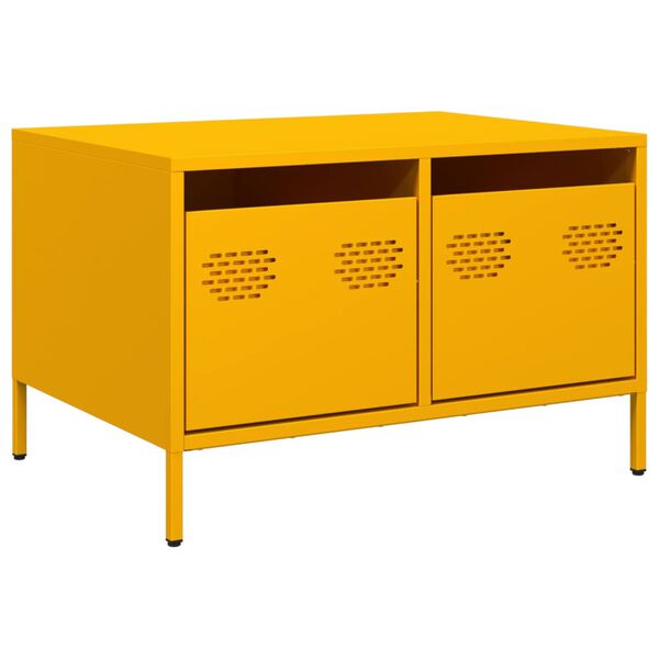 vidaXL TV-Schrank Senfgelb 68x50x43,5 cm Kaltgewalzter Stahl