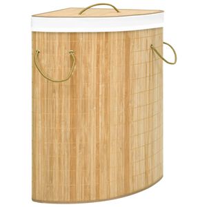 vidaXL Eck-W&auml;schekorb Bambus 60 L