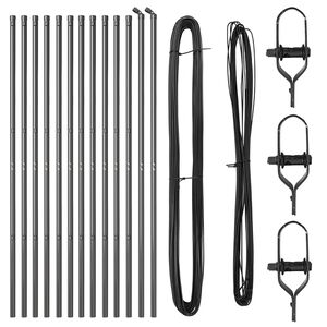 vidaXL Zaunpfosten 13 pcs Grau Ø32mm 170 cm Verzinkter Stahl