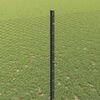 vidaXL Zaun mit Pfosten Grau 1,4 x 25 m Stahl