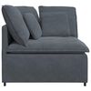 vidaXL Modulares Sofa Eckmodul mit Kissen Dunkelgrau 100 cm