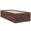 vidaXL Bettgestell Braun Eichen-Optik 75x190 cm Holzwerkstoff