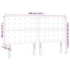 vidaXL Kopfteil Dunkelblau 180x5x118/128 cm Samt