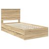 vidaXL Bettrahmen Sonoma-Eiche 100 x 200 cm Ingenieurs Holz