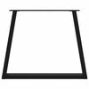 vidaXL Esstisch Beine V-Form 3 St&uuml;ck Schwarz 80x(72-73,3) cm Stahl