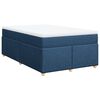 vidaXL Boxspringbett mit Matratze Blau 120x190 cm Stoff