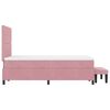 vidaXL Boxspringbett mit Matratze mit Kopfteil Rosa 120 x 190 cm Samt