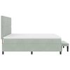 vidaXL Boxspringbett mit Matratze Hellgrau 200 x 200 cm Samt