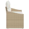 vidaXL Garten-Sofa mit Kissen 123 x 62 x 69 cm Poly-Rattan