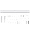 vidaXL Mini Schiebet&uuml;rbeschlag Set f&uuml;r Schrankt&uuml;ren Carbonstahl 122 cm