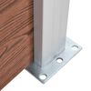 vidaXL WPC Zaun-Set 6 Quadrate + 1 Schräge 1138x186 cm Braun