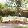 vidaXL 9-tlg. Gartensofa-Set mit Kissen Holz Akazie & Rattan