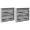 vidaXL Magazinregal 2 stk. Graues Sonoma 80 x 12 x 70 cm Holzwerkstoff
