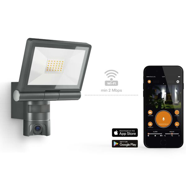 Steinel Sensor-Au&szlig;enstrahler XLED CAM 1 Schwarz