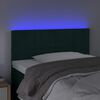 vidaXL LED Kopfteil Dunkelgr&uuml;n 90x5x78/88 cm Samt