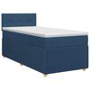 vidaXL Boxspringbett mit Matratze mit Kopfteil Blau 90 x 200 cm Stoff