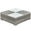 vidaXL 6-tlg. Garten-Lounge-Set mit Kissen Poly Rattan Grau