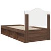 vidaXL Bettrahmen Braun Eichen-Optik 90 x 190 cm Massives Kiefernholz