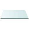 vidaXL Tischplatte Transparent 40x40 cm Hartglas