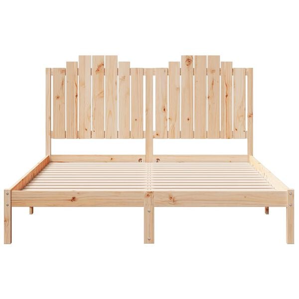 vidaXL Massivholzbett Extra Lang ohne Matratze 140x210 cm