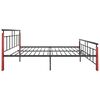 vidaXL Bettgestell Metall und Massivholz Eiche 180x200 cm