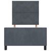 vidaXL Boxspringbett mit Kopfteil Dunkelgrau 90 x 190 cm Samt