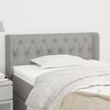 vidaXL Kopfteil mit Ohren Hellgrau 103x16x78/88 cm Stoff