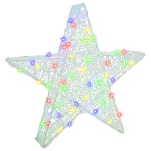 vidaXL 3D Stern 50 LEDs Mehrfarbig 55 x 53.5 x 10 cm Acryl